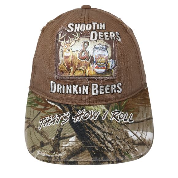 Shootin Deers & Drinkin Beers That's How I Roll Baseball Cap Multicolor OS Camo - Picture 1 of 10